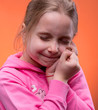 Girl suffering from a toothache