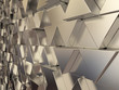 Shiny triangular metal bars background