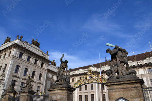 Photo: Fighters in front of the Prague Castle Fighters in front of the Prague Castle