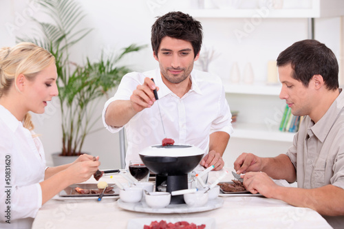 Photo: Chocolate fondue Chocolate fondue