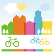 Vector design cocnept with modern buildings