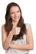 Young girl showing ok- sign