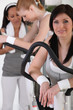 Woman exercising at the gym