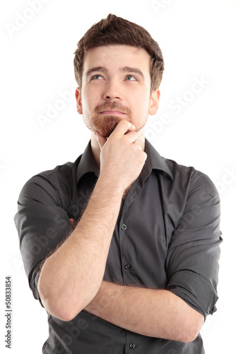 Photo: Thoughtful man portrait Thoughtful man portrait