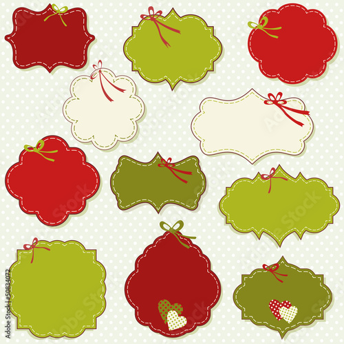 Vector: vintage christmas labels vintage christmas labels