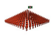 Pyramid of abstract people with Burundi flag illustration