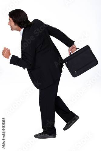 Photo: businessman in a hurry businessman in a hurry
