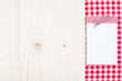 Wood texture background with recipe cookbook, tablecloth