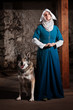 Foto: Nun with Dog Indoors Nun with Dog Indoors