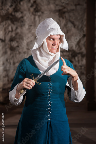 Photo: Dangerous Nun with Knife Dangerous Nun with Knife