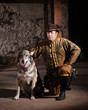 Foto: Serious Medieval Man with Dog Serious Medieval Man with Dog