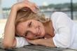 Woman relaxing outside