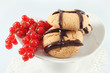 cookies with chocolate and red currant
