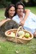 Couple having a picnic.