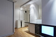 modern counter kitchen with the living room