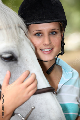 Photo: Teenager horse rider Teenager horse rider