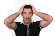 Portrait of a surprised man