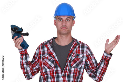 Photo: Clueless laborer Clueless laborer