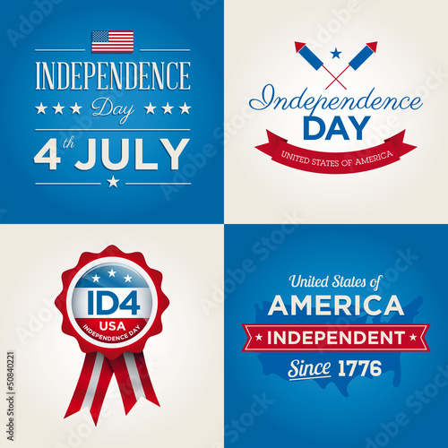 Vector: Happy independence day cards U.S.A, 4 th of July Happy independence day cards U.S.A, 4 th of July