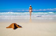 woman relax on beach