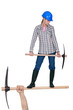 Woman with a pickaxe