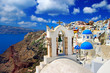 beautiful white blue Santorini