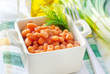 white bean with tomato sauce