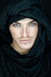 beautiful man with black scarf
