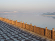 Lever de soleil au bord de la rivière Yamuna, Taj Mahal.