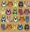 Set of cute owls