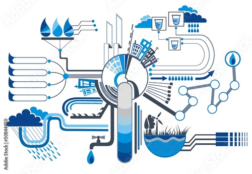 Vector: Water infographic elements Water infographic elements