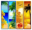 Tropical Seascape and Sunset Banners-Paesaggio Tropicale