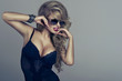 vogue style portrait of beautiful delicate woman