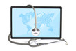 touchpad with wopld map