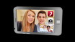 Montage of video call on phone
