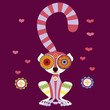 portrait of a charming lemur in love