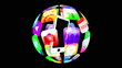 Application icons floating around smartphone