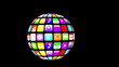 Application icons floating in sphere shape