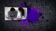 Animation with business people at work