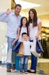 Happy family shopping