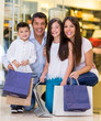 Family at the shopping center