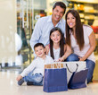 Beautiful family shopping