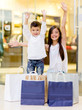 Happy shopping kids