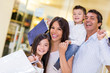 Family going shopping