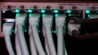 Video: Rack focus on working network server. Rack focus on working network server.