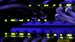 Details from working network server. Tinted footage.