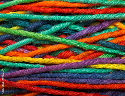 Photo: Multicolored yarn roll Multicolored yarn roll