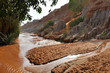 Red river between rocks and jungle, Mui Ne, Vietnam