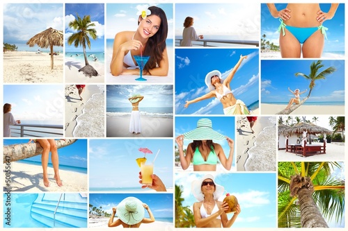 Photo: Exotic luxury resort collage. Exotic luxury resort collage.