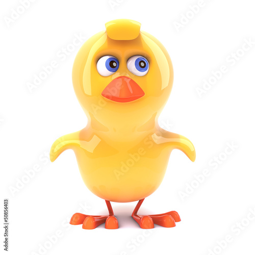 Illustration: Little Easter Chick looks to the side Little Easter Chick looks to the side